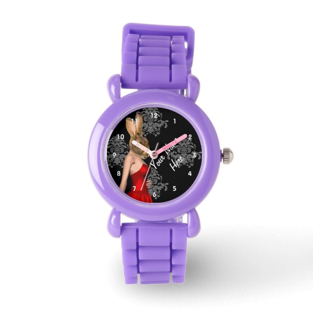 Personalized bunny rabbit character watch (Front)