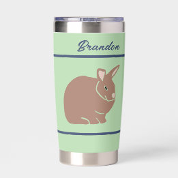 Personalized Bunny Rabbit Insulated Tumbler