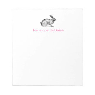 Personalized Bunny Rabbit Note Pad
