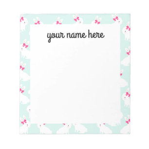 Personalized Bunny Rabbit Notepad