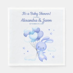 Personalized Bunny Rabbit Woodland Baby Shower Napkin