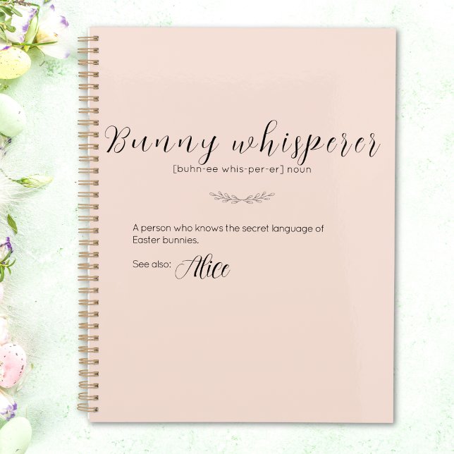 Personalized Bunny Whisperer Planner in Blush Pink (Personalized Bunny Whisperer Planner in Blush Pink)