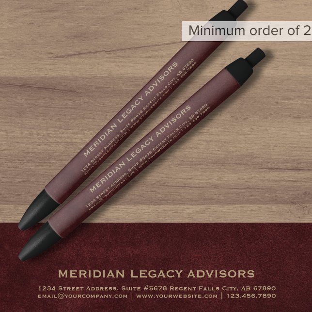 Personalized Burgundy Promotional Pen (Effortless branding for business professionals, tailored in 3 simple steps)