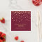 Personalized BURGUNDY Red Gold Confetti Wedding