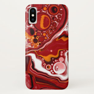 Personalized Burgundy White Digital Fluid Art   Case-Mate iPhone Case