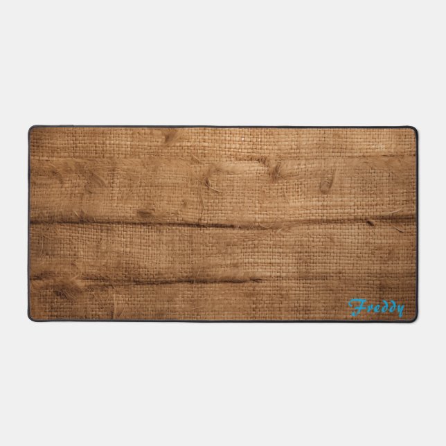 Personalized Burlap Cover İmage Desk Mat (Front)