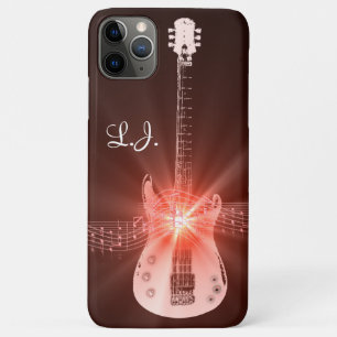 Personalized Burning Guitar Theme Design iPhone 11 Pro Max Case