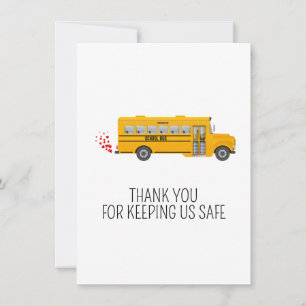 Personalized Bus Driver Appreciation Thank You Card