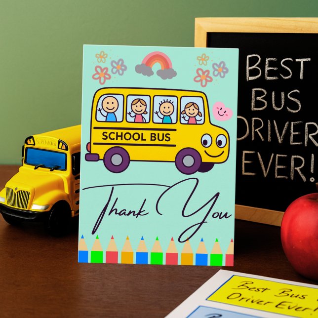 Personalized Bus Driver Card From Student Parent (Creator Uploaded)