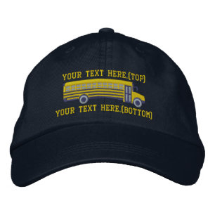 Personalized Bus Driver School Bus Embroidery Embroidered Hat