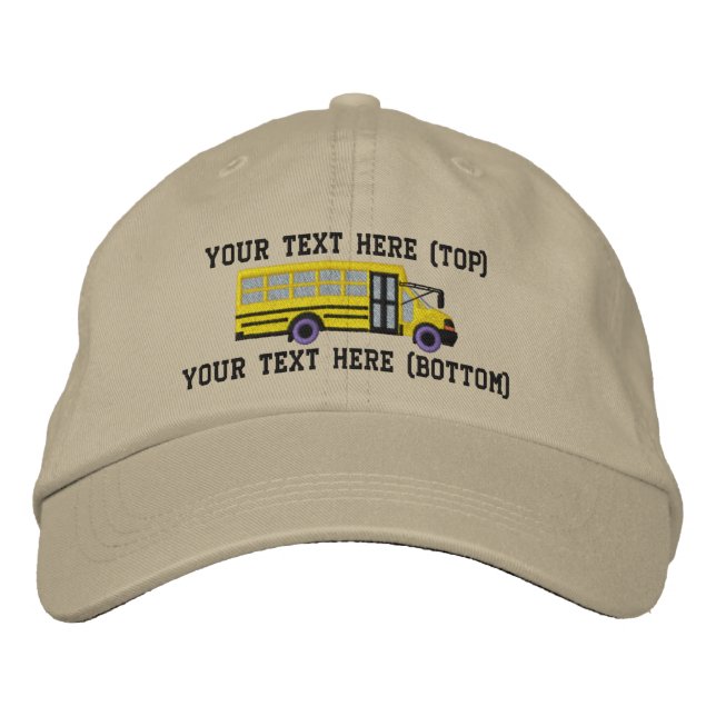 Personalized Bus Driver School Mini Bus Embroidery Embroidered Hat (Front)