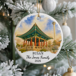 Personalized Busan Ceramic Ornament, Custom South  Ornament