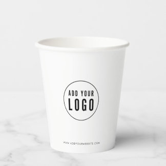 Personalized Business Add Logo Modern Minimalist Paper Cups
