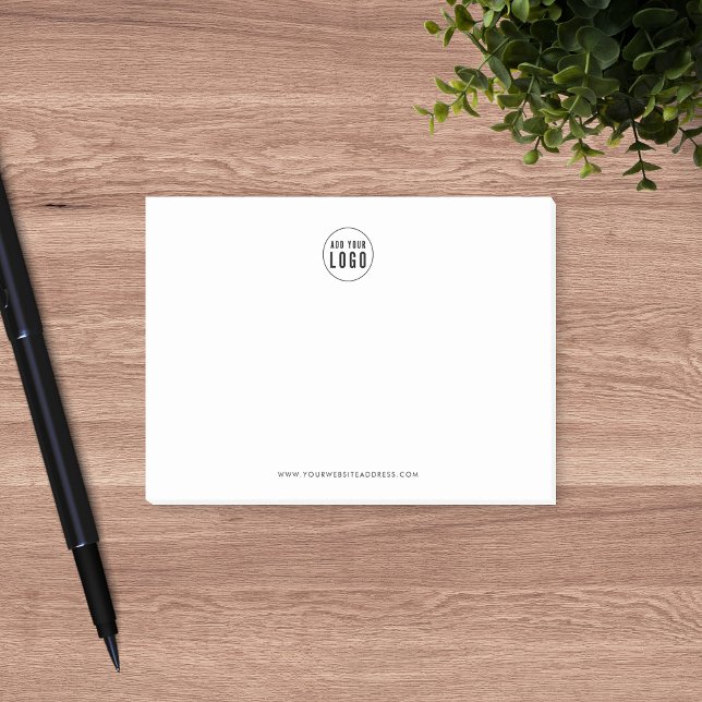 Personalized Business Add Logo Modern Minimalist Post-it Notes (Creator Uploaded)