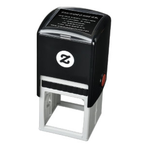 Personalized Business Address Contact Info Modern Self-inking Stamp