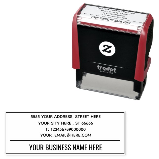 Personalized Business Address Self-inking Stamp (In Situ)