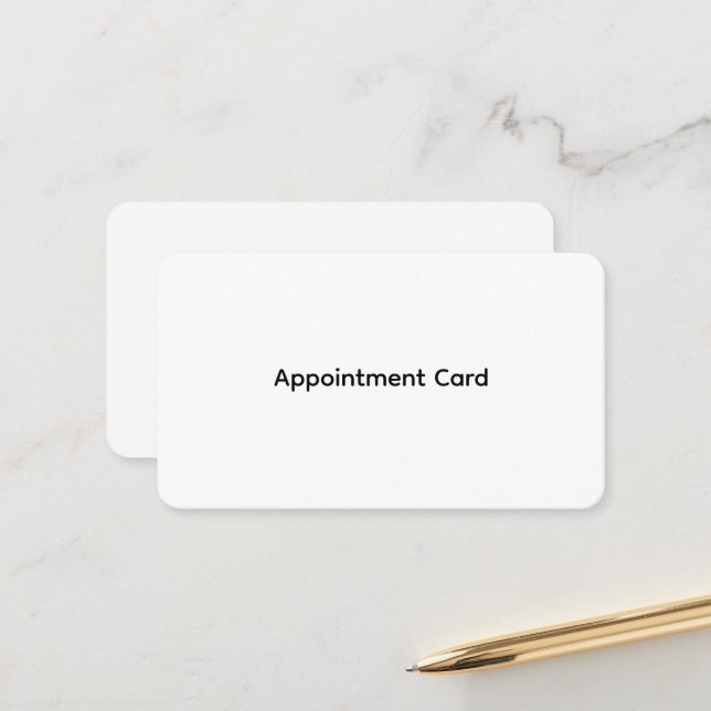 Personalized Business Appointment Cards (Front/Back In Situ)