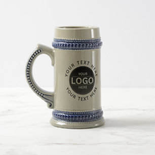 Personalized Business Brand Logo Beer Stein