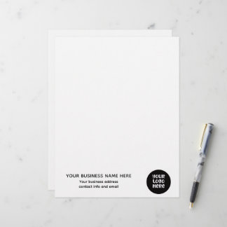 Personalized Business Branding Logo and Text Letterhead
