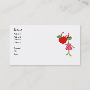 Personalized Business/Calling Card-Teacher & Apple Business Card