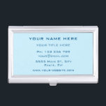 Personalized Business Card Case Your Colours Fonts<br><div class="desc">Custom Colours and Font - personalized Business Card Cases - Add Your Text / Name / Contact Information - Customize and Personalize / Resize and move or remove and add elements / image with Customization tool. Choose / add your favourite background and text colours / font / size ! Good...</div>