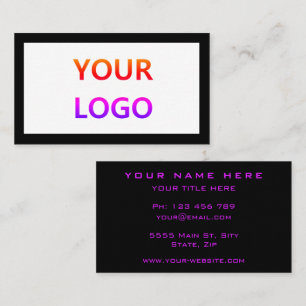 Personalized Business Card Example with Logo