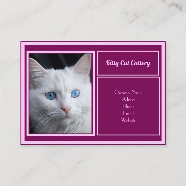 Personalized Business Card For Catteries (Front)