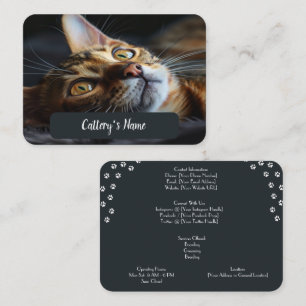 Personalized Business Card For Cattery Bengal Cat