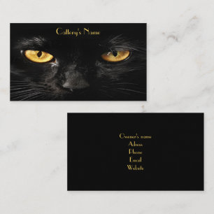 Personalized Business Card For Cattery Black Cat