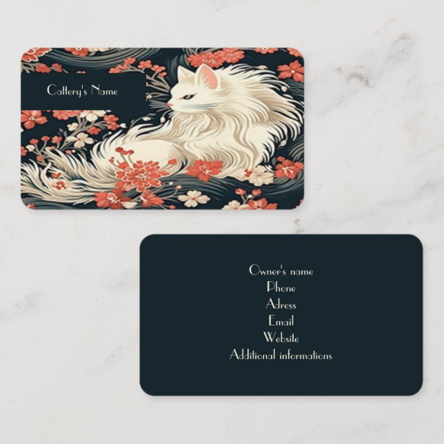 Personalized Business Card For Cattery Floral  (Front/Back)