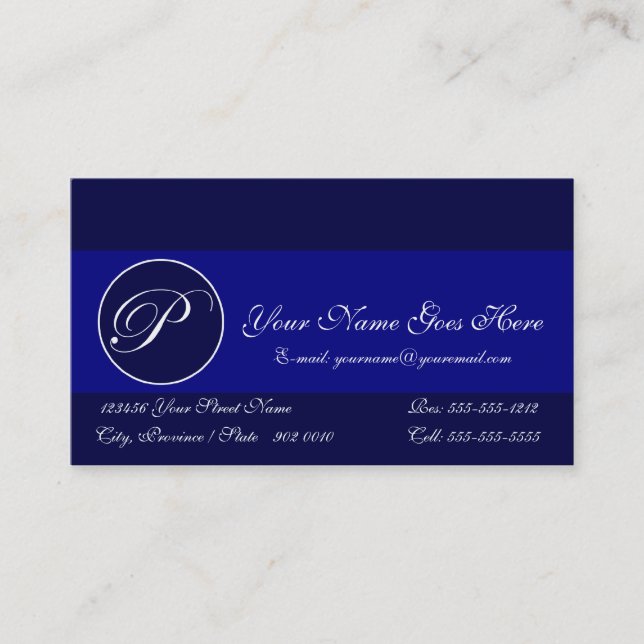 Personalized Business Card P (Front)
