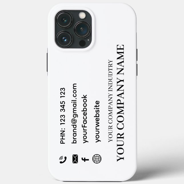 Personalized Business Card Promo iphone case (Back)