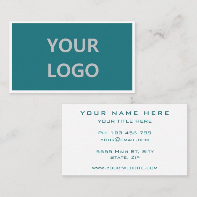 Personalized Business Card with Logo Choose Colour (Front/Back)