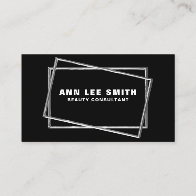 Personalized Business Card Words Editable Minimal (Front)
