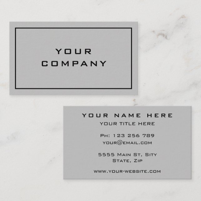 Personalized Business Card Your Text Info Colours (Front/Back)