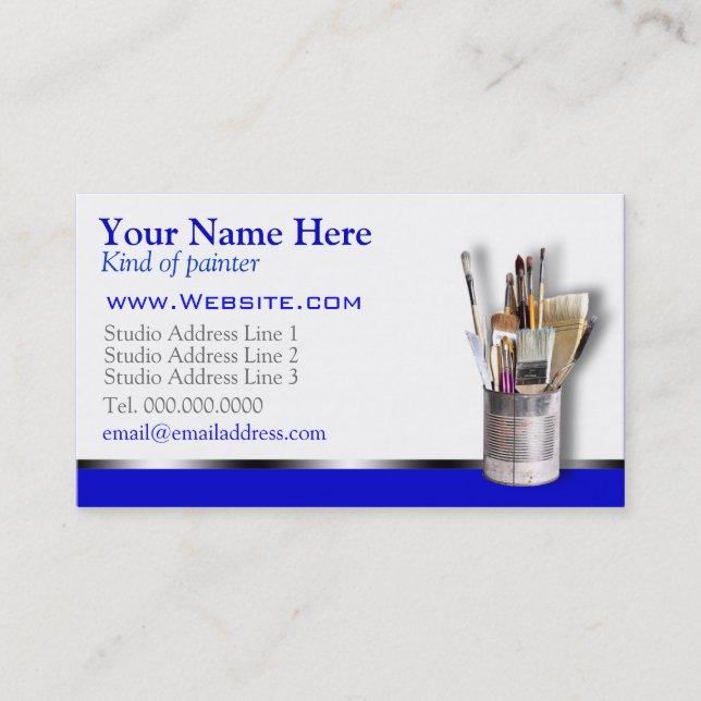 Personalized Business Cards For Painters (Front)
