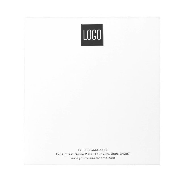 Personalized Business Company Logo Notepad (Front)