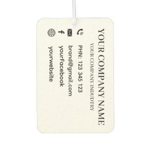 Personalized Business Company Promotional Branding Air Freshener