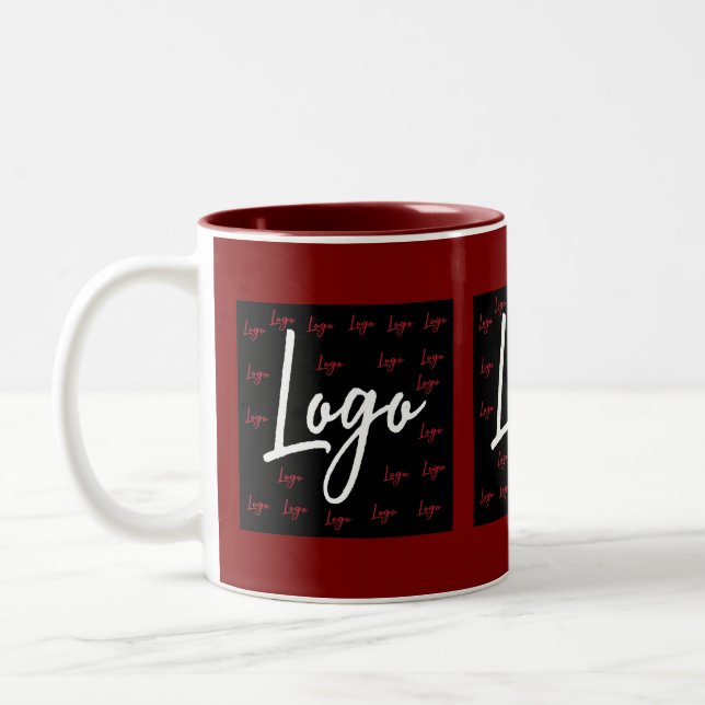 Personalized Business Company Promotional Logo Two-Tone Coffee Mug (Left)