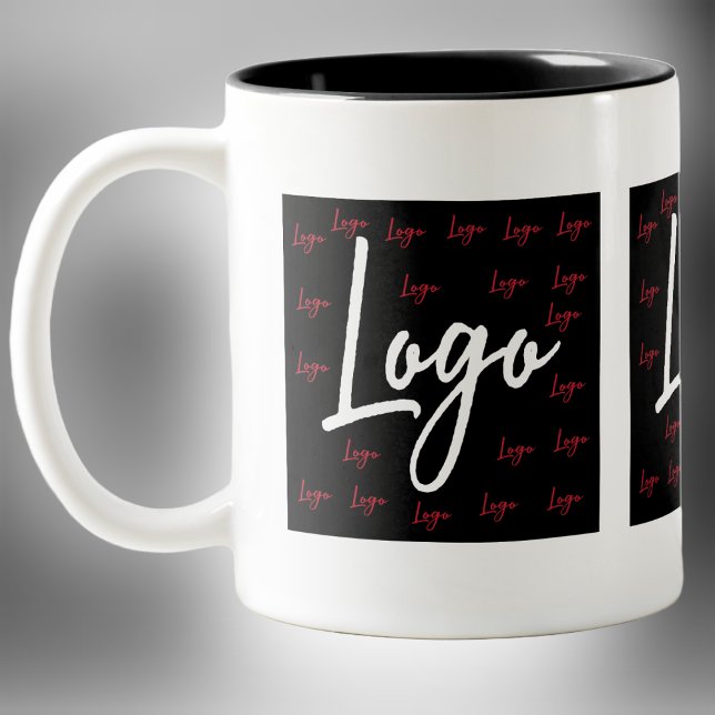Personalized Business Company Promotional Logo Two-Tone Coffee Mug (Custom Logo Mugs For Small and Big Businesses. Employee incentive. Customer appreciation. )