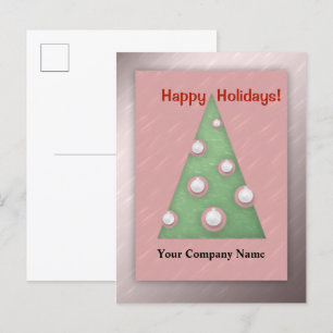 Personalized Business Corporate Holiday Greetings Postcard