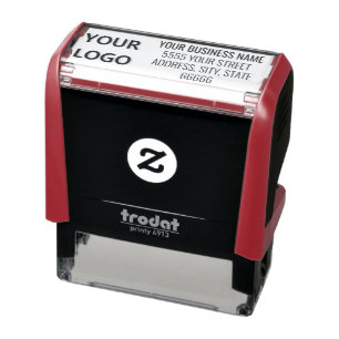 Personalized Business Custom Logo Address Company  Self-inking Stamp