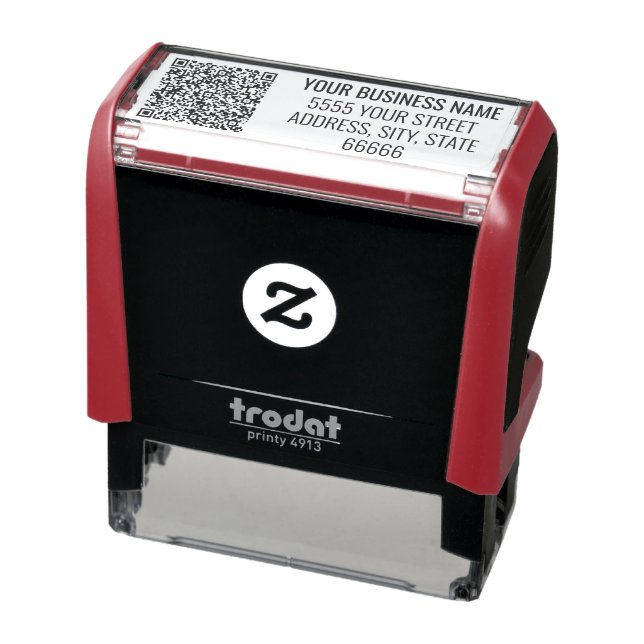 Personalized Business Custom QR Code Address Stamp (Product)
