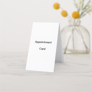 Personalized Business Folded Appointment Card