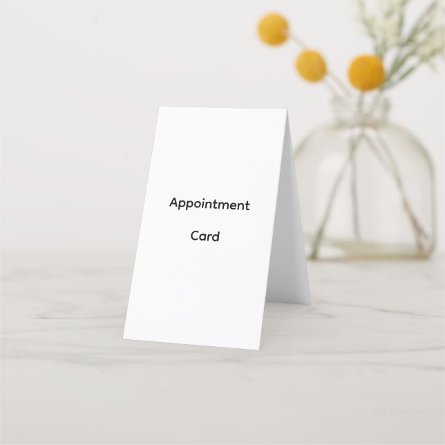 Personalized Business Folded Appointment Card (Front)