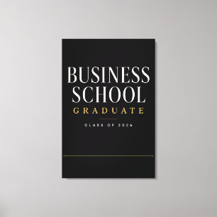 Personalized Business Graduate 2026 Name Art Canvas Print