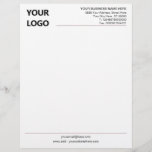 Personalized Business Letterhead Your Own Design<br><div class="desc">Custom Colours and Font - Your Personalized Business Office Letterhead with Logo - Add Your Logo - Image / Business Name - Company / Address - Contact Information - Resize and move or remove and add elements / image with Customization tool. Choose / add your favourite elements and text colours...</div>