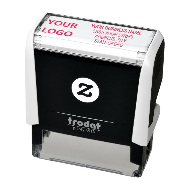 Personalized Business Logo Address Company Modern  Self-inking Stamp (Product)