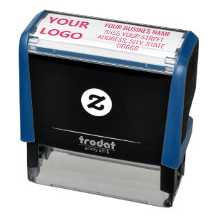 Personalized Business Logo Address Company Simple Self-inking Stamp
