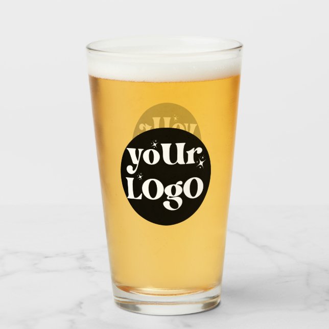 Personalized Business Logo Branded Glass (Front Filled)